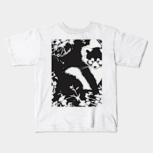 Red Pandas Shadow Silhouette Anime Style Collection No. 91 Kids T-Shirt